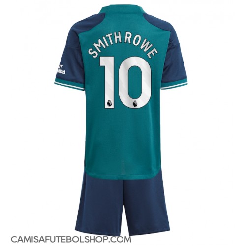 Camisa de time de futebol Arsenal Emile Smith Rowe #10 Replicas 3º Equipamento Infantil 2023-24 Manga Curta (+ Calças curtas)